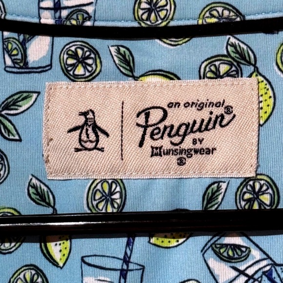 Original Penguin Lemon Lemonade Print Stretch Polo Shirt – XXL - Picture 5 of 8